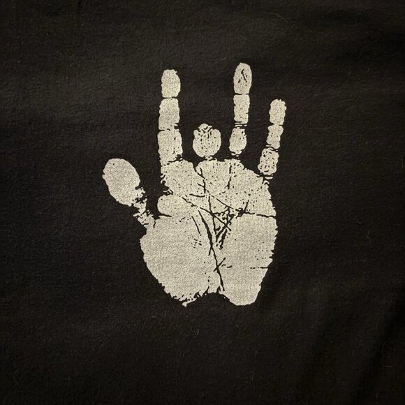 Jerry Garcia Tshirt Hand on Front, "Garcia" on Back Black Men's Size 3X Organic - Picture 7 of 7